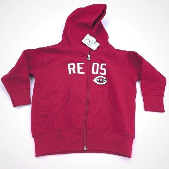 Soft As A Grape Other - NWT Soft As A Grape Cincinnati Reds Toddler Hoodie Full Zip Red Size 2T MLB